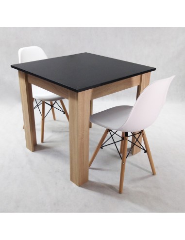 Zestaw stół Modern 80 BS i 2 krzesła Milano białe