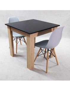 Zestaw stół Modern 80 BS i 2 krzesła Milano szare 2