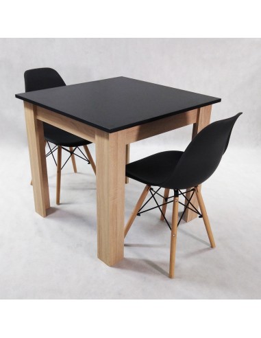 Zestaw stół Modern 80 BS i 2 krzesła Milano szare