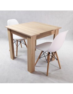Zestaw stół Modern 80 sonoma i 2 krzesła Milano białe 2