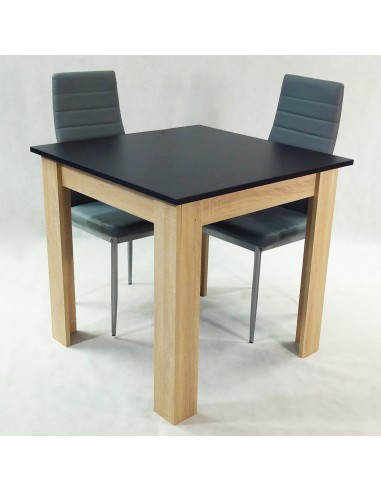 Zestaw stół Modern 80 BS i 2 szare krzesła Nicea