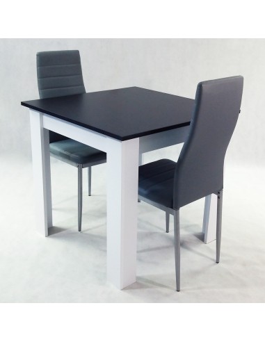 Zestaw stół Modern 80 BS i 2 szare krzesła Nicea
