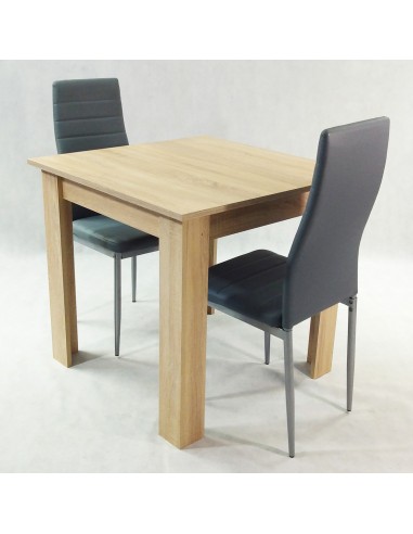 Zestaw stół Modern 80 WS i 2 szare krzesła Nicea