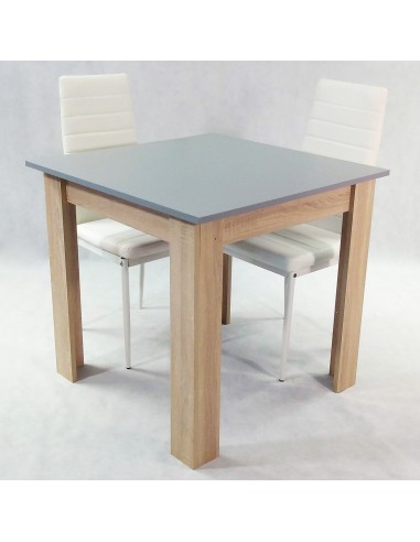 Zestaw stół Modern 80 GS i 2 białe krzesła Nicea