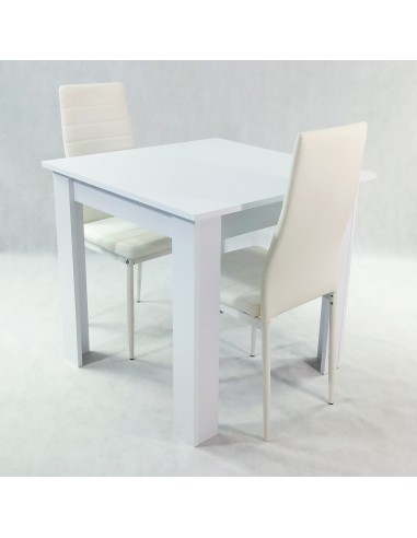 Zestaw stół Modern 80 sonoma i 2 białe krzesła...