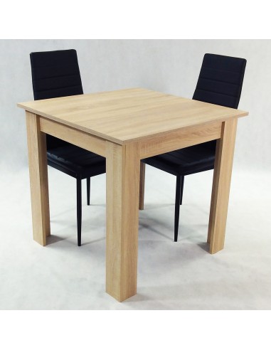 Zestaw stół Modern 80 sonoma i 2 czarne krzesła...