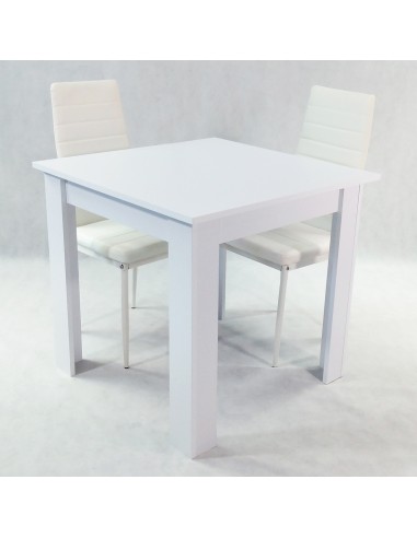 Zestaw stół Modern 80 biały i 2 białe krzesła...