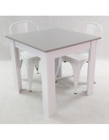 Zestaw stół Modern 80 GW i 2 krzesła Paris białe