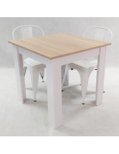 Zestaw stół Modern 80 SW i 2 krzesła Paris białe 2