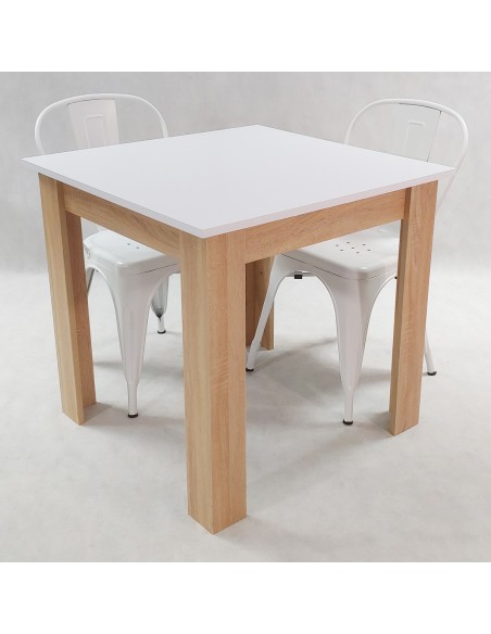 Zestaw stół Modern 80 WS i 2 krzesła Paris białe