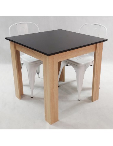 Zestaw stół Modern 80 BS i 2 krzesła Paris białe