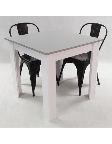 Zestaw stół Modern 80 GW i 2 krzesła Paris czarne