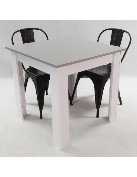 Zestaw stół Modern 80 GW i 2 krzesła Paris czarne