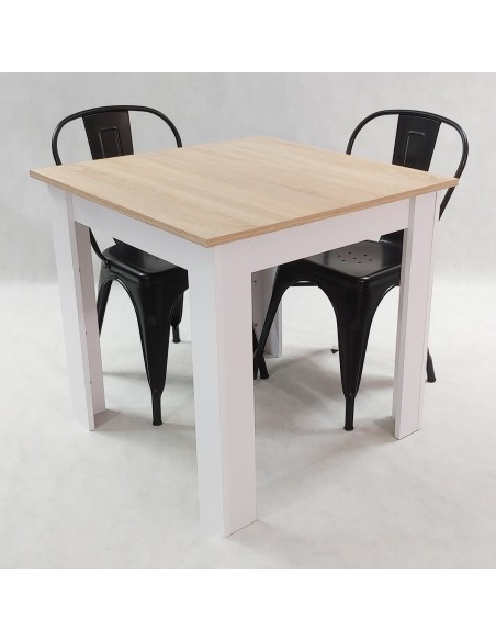 Zestaw stół Modern 80 SW i 2 krzesła Paris czarne