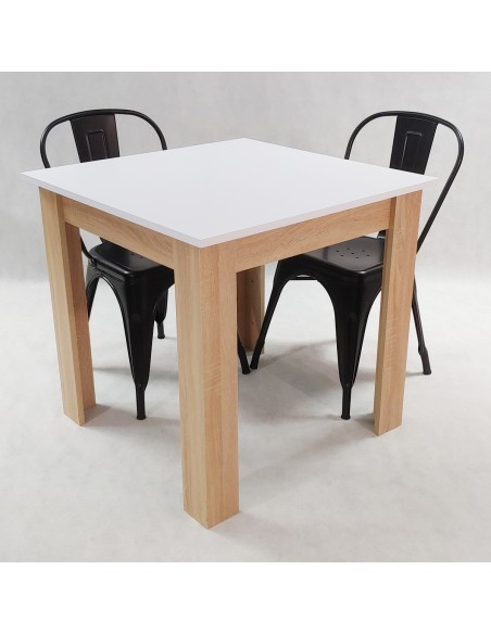 Zestaw stół Modern 80 WS i 2 krzesła Paris czarne