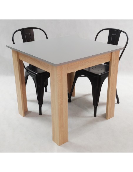 Zestaw stół Modern 80 GS i 2 krzesła Paris czarne