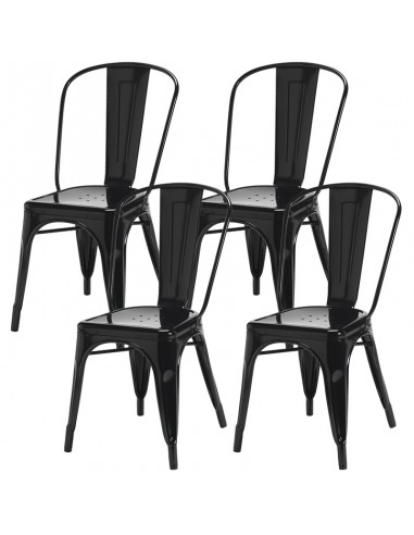 Zestaw stół Modern 80 GS i 4 krzesła Paris czarne