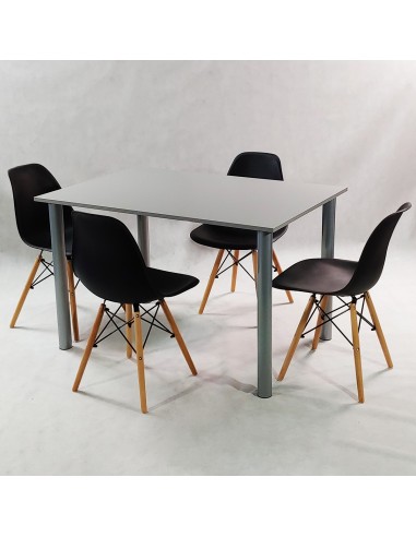 Zestaw stół Lugano 120 szary i 4 krzesła Milano...