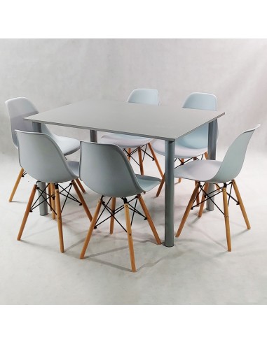 Zestaw stół Lugano 120 biały i 6 krzeseł Milano...