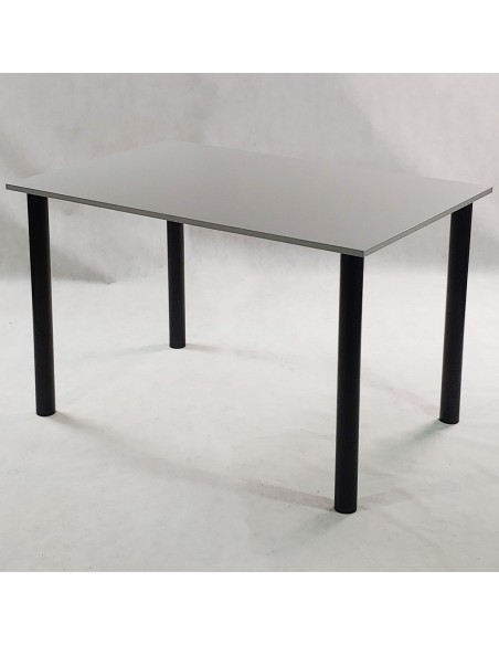 Zestaw stół Lugano 120 biały i 6 krzeseł Milano grafitowych