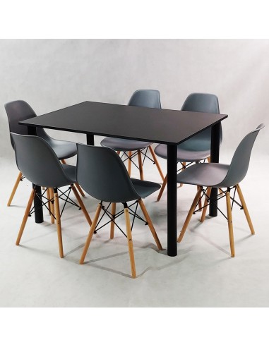 Zestaw stół Lugano 120 biały i 6 krzeseł Milano...