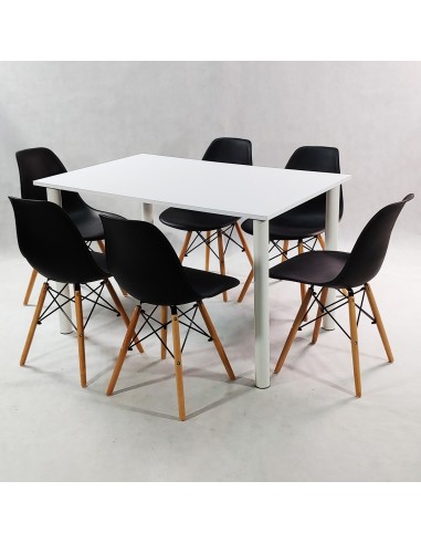 Zestaw stół Lugano 120 szary i 6 krzeseł Milano...