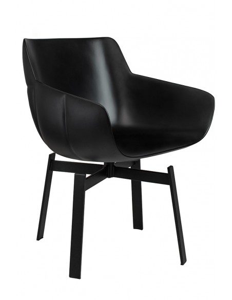 Krzesło obrotowe SHIBA brązowe / czarne