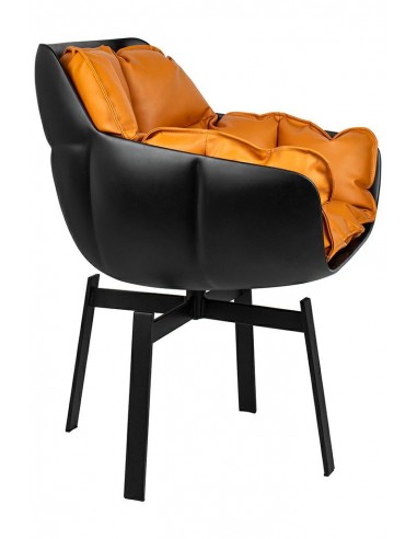 Krzesło obrotowe SHIBA brązowe / czarne