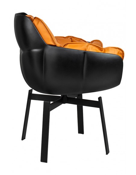 Krzesło obrotowe SHIBA brązowe / czarne