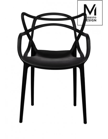 MODESTO krzesło HILO czarne - polipropylen