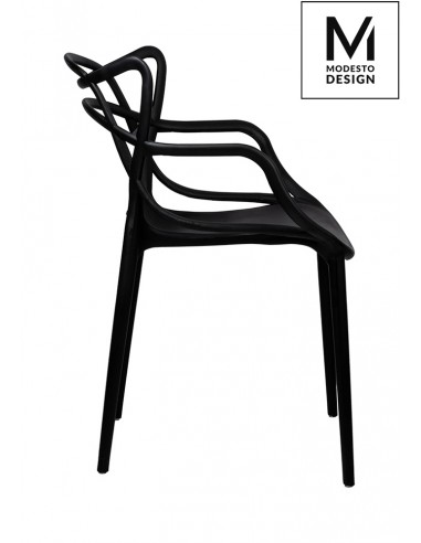 MODESTO krzesło HILO czarne - polipropylen