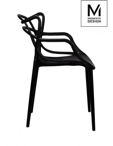 MODESTO krzesło HILO czarne - polipropylen