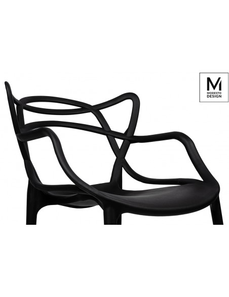MODESTO krzesło HILO czarne - polipropylen