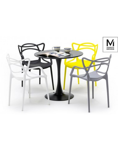 MODESTO krzesło HILO czarne - polipropylen