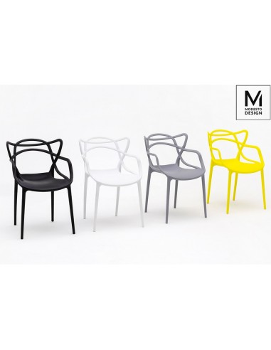 MODESTO krzesło HILO czarne - polipropylen