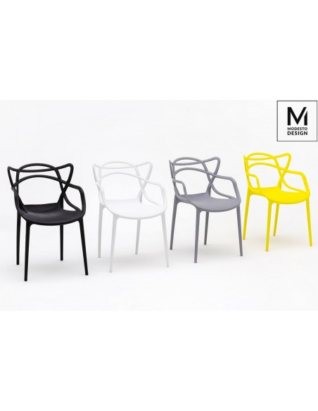 MODESTO krzesło HILO czarne - polipropylen