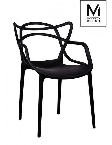 MODESTO krzesło HILO czarne - polipropylen