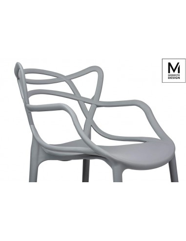 MODESTO krzesło HILO szare - polipropylen