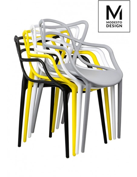 MODESTO krzesło HILO szare - polipropylen