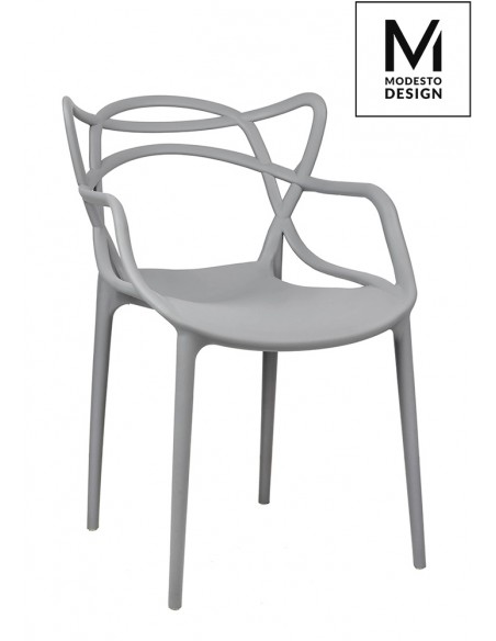 MODESTO krzesło HILO szare - polipropylen