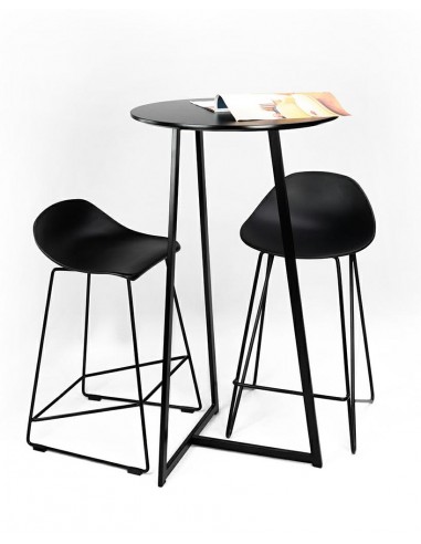 Stolik ALLEN 60 czarny - MDF, metal