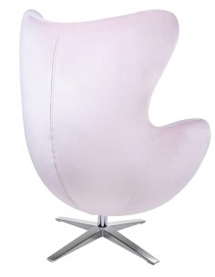 Fotel EGG SZEROKI VELVET jasny róż.30 - welur, podstawa stal 2