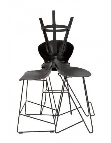 Krzesło barowe ROLF czarne 76