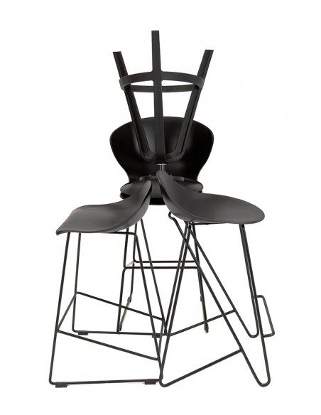 Krzesło barowe ROLF czarne 76