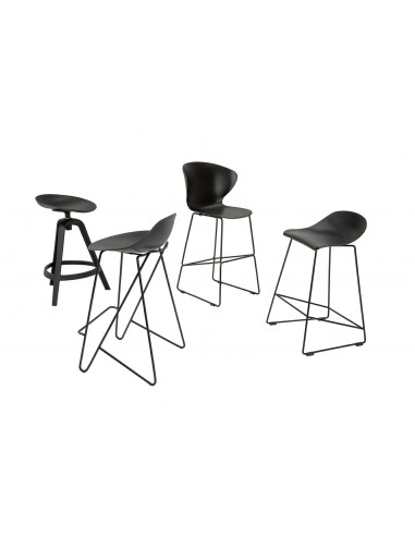 Krzesło barowe ROLF czarne 76