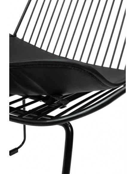 Krzesło barowe MILES czarne 76