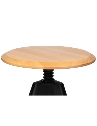 Stołek JERRY czarny - polipropylen, drewno