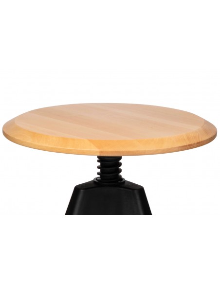 Stołek JERRY czarny - polipropylen, drewno