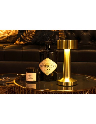 Lampa biurkowa LEE złota - wbudowana bateria, LED