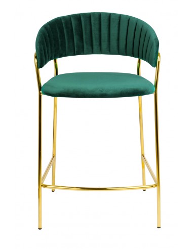 Hoker MARGO 65 ciemny zielony - welur, podstawa złota